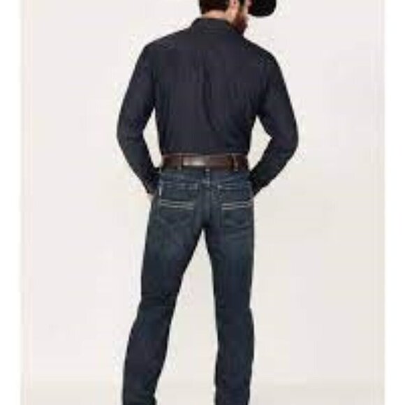 Cinch Up Denim Bronze-Label Medium Wash Slim Fit Tapered Leg 5-Pocket Jean 38x36 - Picture 4 of 13